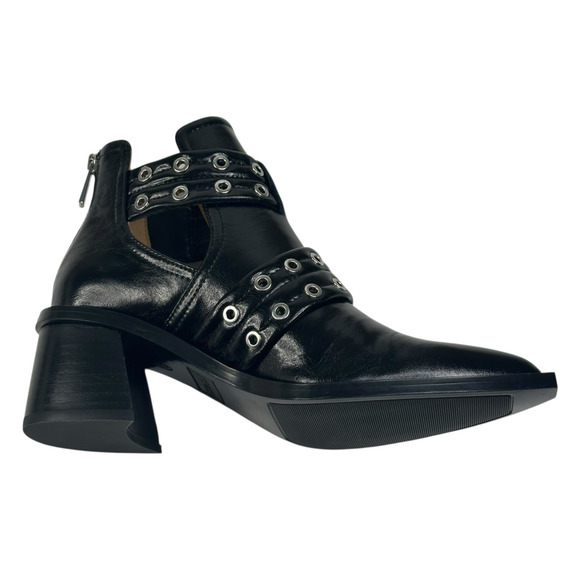 Steve Madden Grazia Pointed Toe Moto Bootie Black Leather Womens 7.5M New $150 - Picture 8 of 12